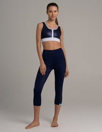 Samoa Sports Bra Nachtblau ECONYL® Reißverschluss — Ansicht 6