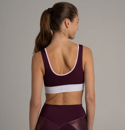 Samoa Sports Bra Aubergine – ECONYL® Reißverschluss
