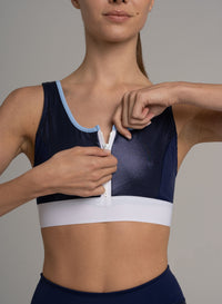 Samoa Sports Bra Nachtblau ECONYL® Reißverschluss — Ansicht 5