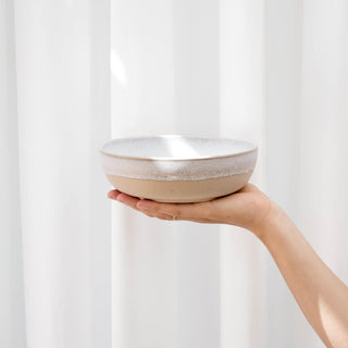 Geschirr Set Mixed – Steingut | Ddoria & Eelina | Weiß & Beige | Handgefertigt