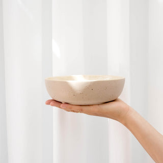 Geschirr Set Mixed – Steingut | Ddoria & Eelina | Weiß & Beige | Handgefertigt