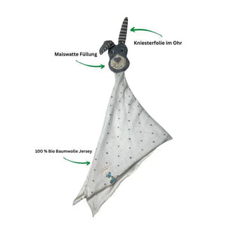 Bio Schmusetuch Hase – weich | nachhaltig | personalisierbar