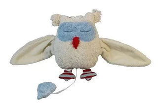 Bio Baumwolle Spieluhr „Schnee-Eule“ – Handgefertigt | Waschbar | Sanfte Melodie