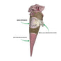 Unicorn School Cone Organic Plush – Handmade, 26×70 cm, with Cuddly Cushion