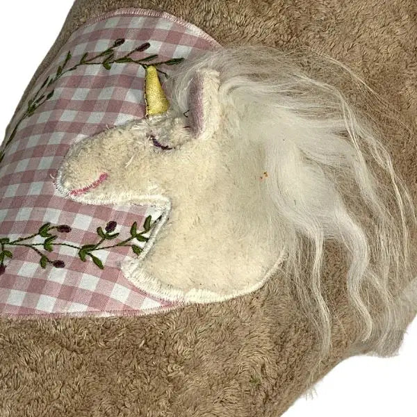 Unicorn School Cone Organic Plush – Handmade, 26×70 cm, with Cuddly Cushion — Ansicht 2