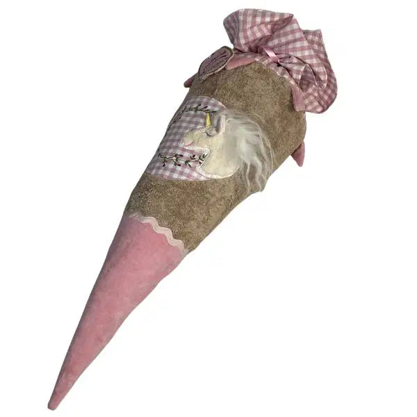 Unicorn School Cone Organic Plush – Handmade, 26×70 cm, with Cuddly Cushion — Ansicht 5
