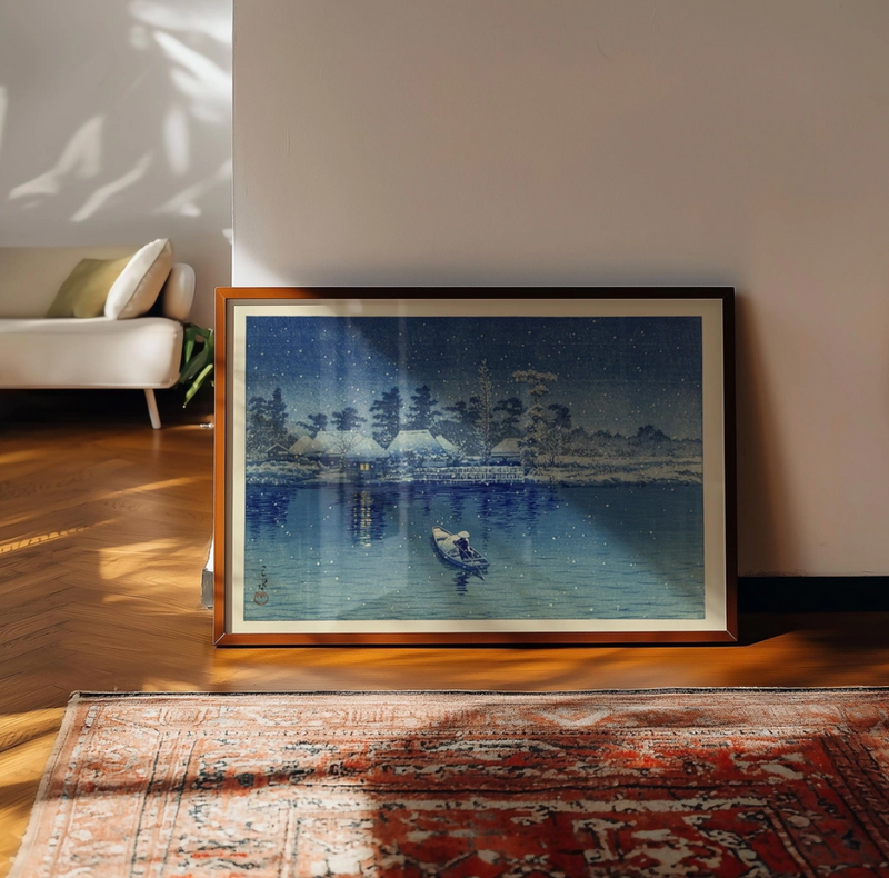 Japanese Fishermen by Hasui – Fine Art Poster Shin-Hanga Style UV-resistant — Ansicht 6