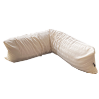 Villa Jade° Seitenschläfer Kissenbezug 100% KbA Baumwoll-Satin natur-gestreift — Ansicht 1