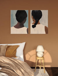 Embrace Set of 2 Prints – Kunstdrucke blau & braun — Ansicht 2