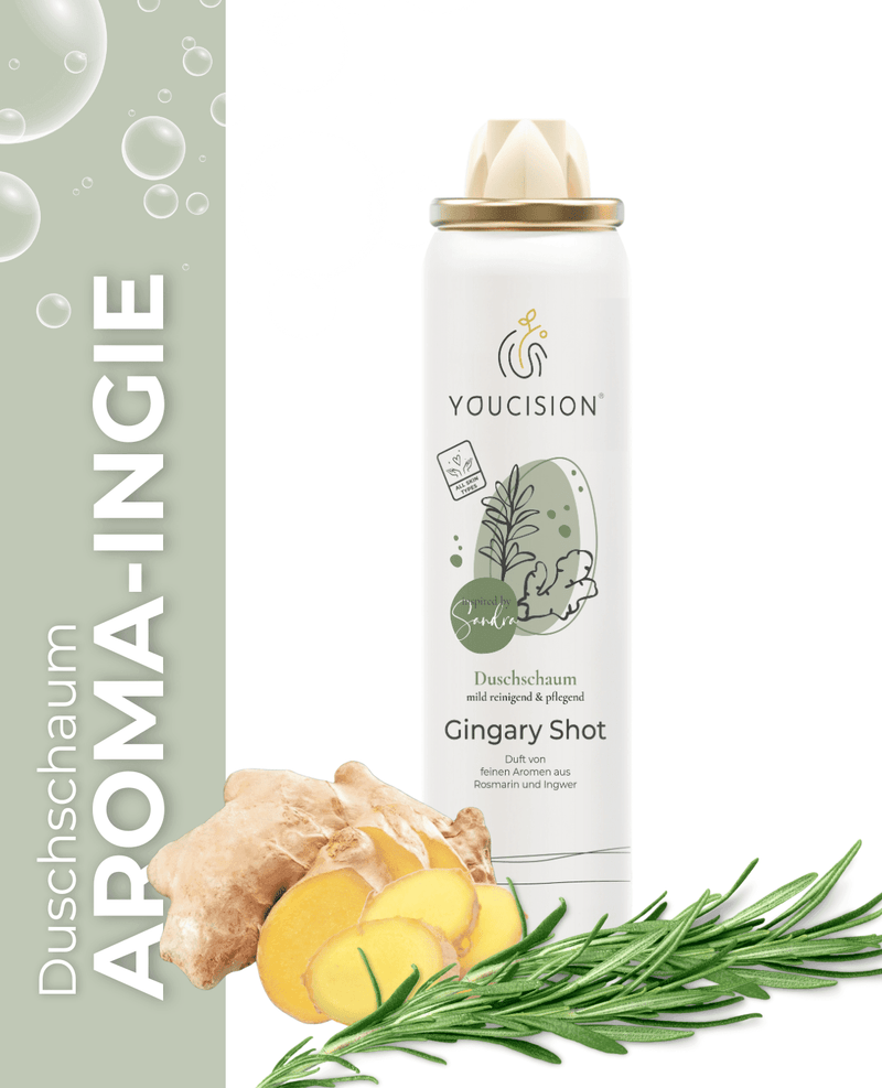 YOUCISION Gingery Shot Shower Foam 75 ml – Spicy & Invigorating — YOUCISION
