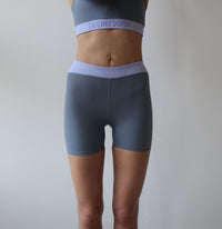 Oban Shorts – Grey | High Waisted | Quick Dry | Sustainable ECONYL® — Ansicht 1