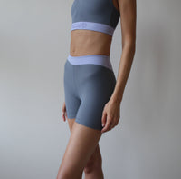 Oban Shorts – Grey | High Waisted | Quick Dry | Sustainable ECONYL® — Ansicht 2