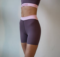 Oban Shorts – Purple Gray/Rose | ECONYL® | High-Rise — Ansicht 2