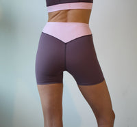Oban Shorts – Purple Gray/Rose | ECONYL® | High-Rise — Ansicht 4