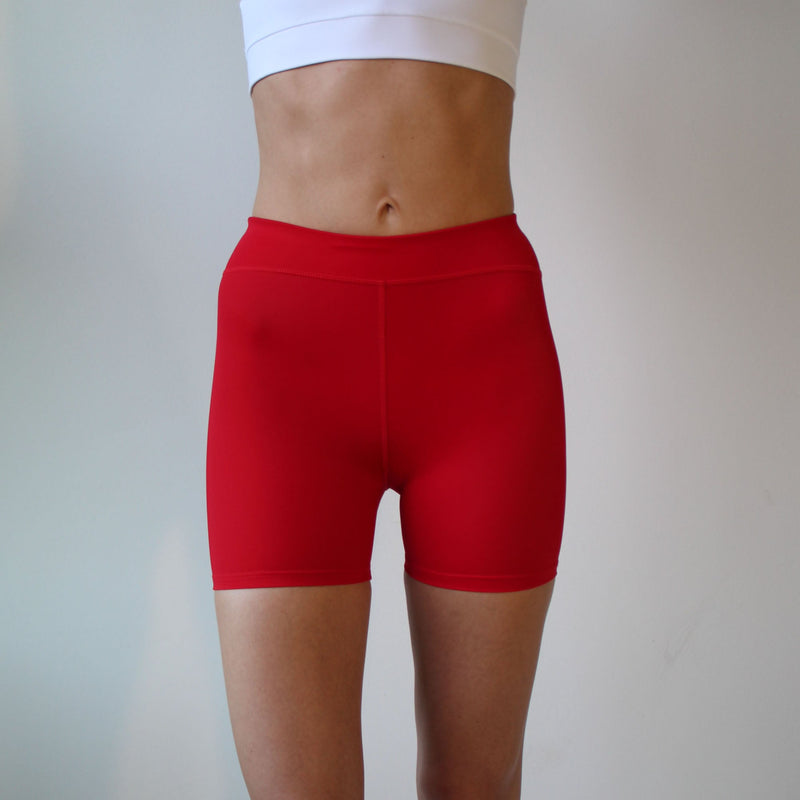 Oban Shorts Rot High Waist Funktionelles Design Nachhaltiges ECONYL — Ansicht 1