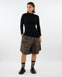 JADA Bermuda shorts made of vegan leather – organic cotton — Ansicht 2