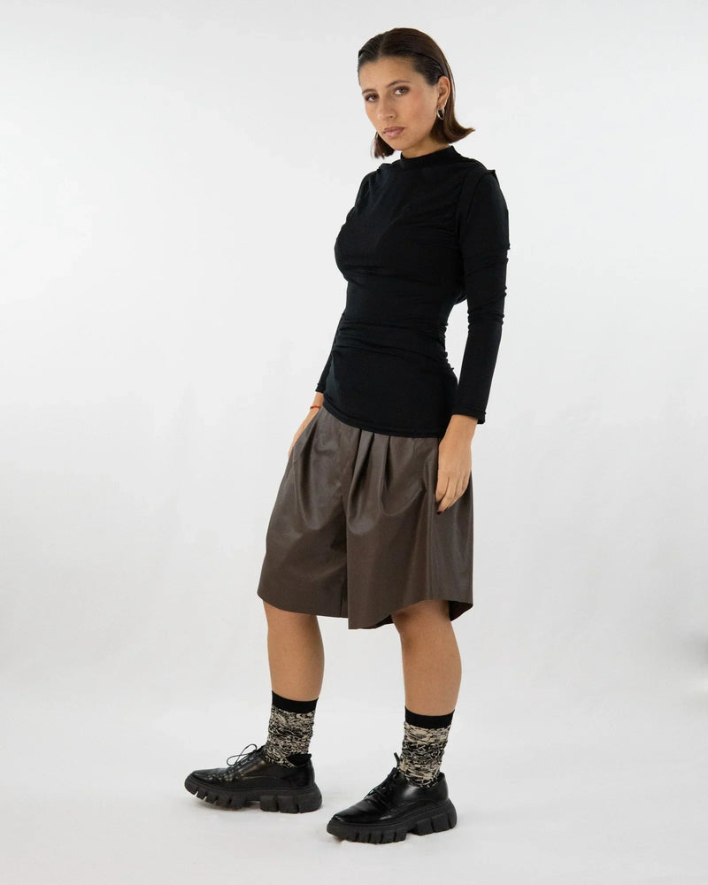 JADA Bermuda shorts made of vegan leather – organic cotton — Ansicht 4