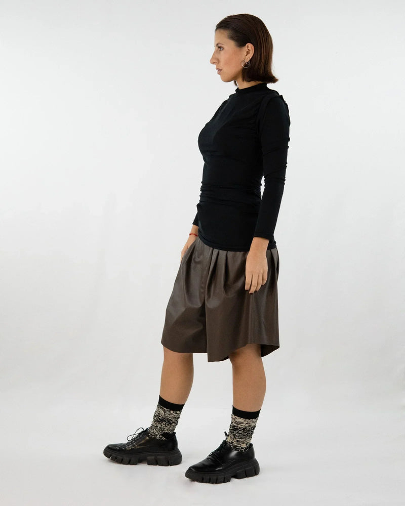 JADA Bermuda shorts made of vegan leather – organic cotton — Ansicht 5