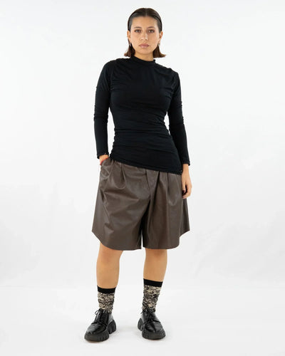 JADA Bermuda shorts made of vegan leather – organic cotton