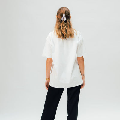 arrel unisex oversized T-Shirt Weiß 100% Bio-Baumwolle