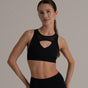Sports Bra Holy Schwarz Netzeinsätze breiter Halt ECONYL