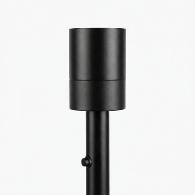 Floor lamp E27 socket - Matt black aluminum, 140 cm height