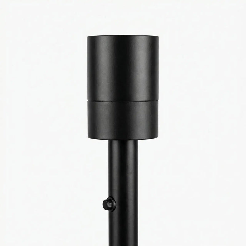 Floor lamp E27 socket - Matt black aluminum, 140 cm height — Ansicht 2