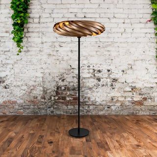 Standleuchte 'Veneria' aus Nussbaumholz Gofurnit