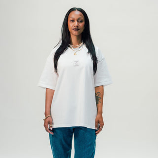 "don't be racist" - unisex oversized T-Shirt - white