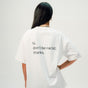 "don't be racist" - unisex oversized T-shirt - White