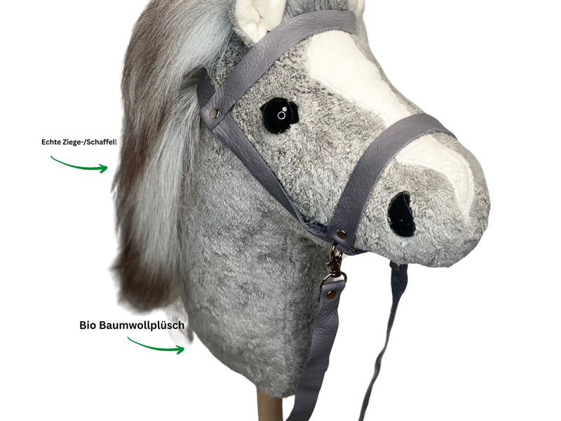 Organic Hobby Horse Gandalf – Handmade from Organic Cotton — Ansicht 2