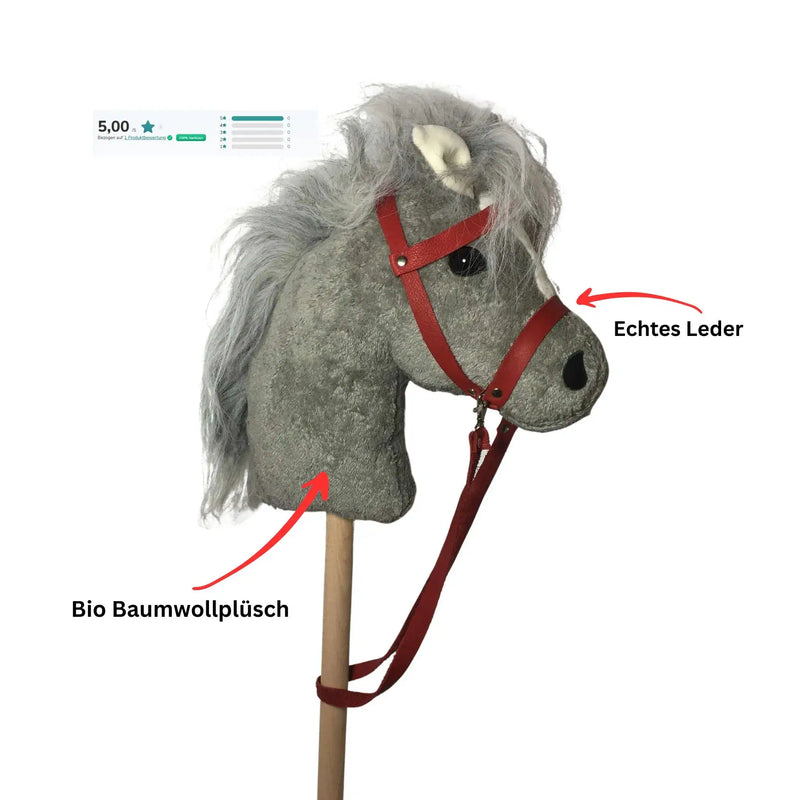 Organic Hobby Horse Gandalf – Handmade from Organic Cotton — Ansicht 1