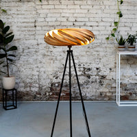 Veneria Floor Lamp Amboyna Wood 60cm Handcrafted Warm Light — Ansicht 1