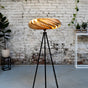 Veneria Floor Lamp Amboyna Wood 60cm Handcrafted Warm Light