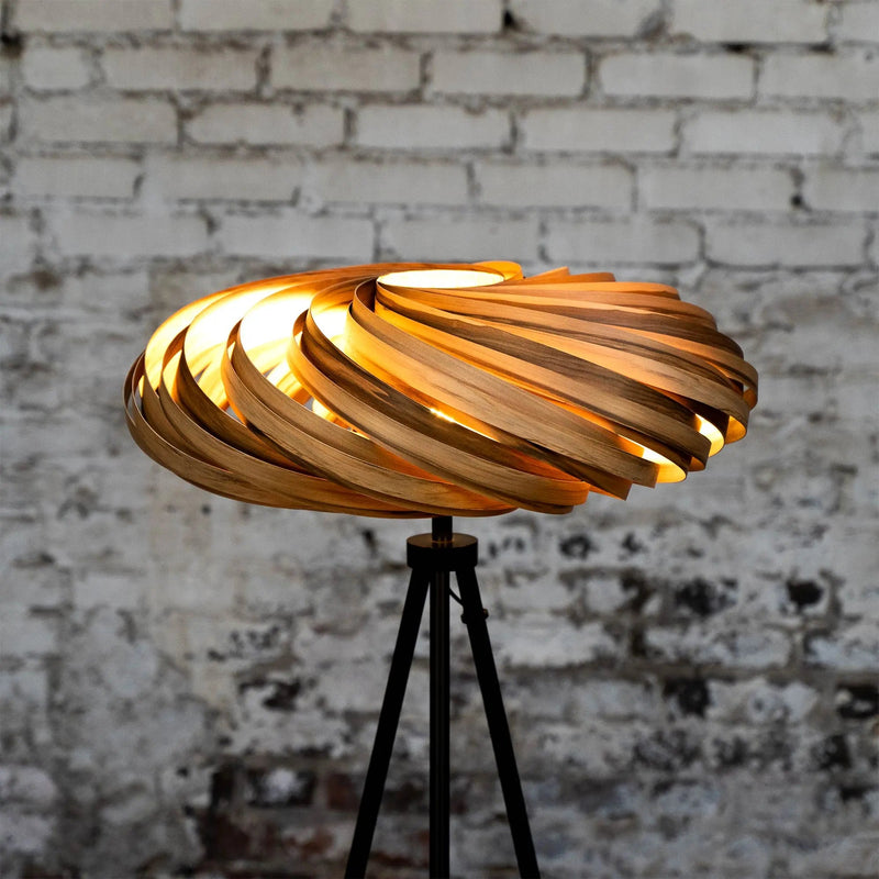 Veneria Floor Lamp Amboyna Wood 60cm Handcrafted Warm Light — Ansicht 3