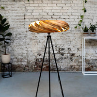 Veneria Floor Lamp Amber Tree Wood 70cm Handmade — Ansicht 1