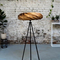 Veneria Floor Lamp Amber Tree Wood 70cm Handmade — Ansicht 2