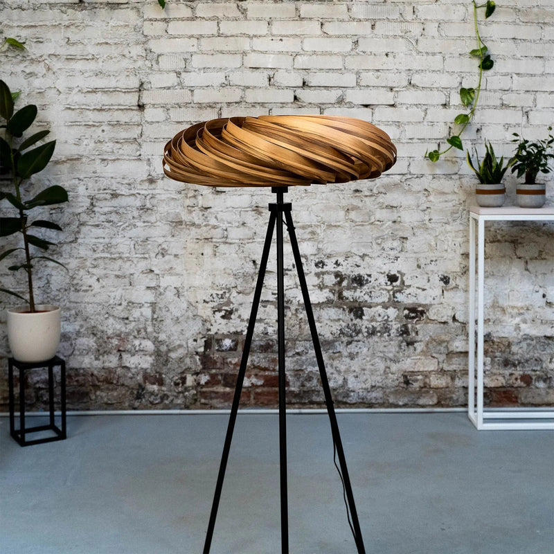 Veneria Floor Lamp Amber Tree Wood 70cm Handmade — Ansicht 2