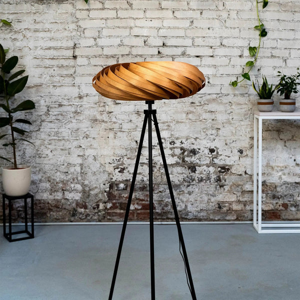 Veneria Floor Lamp Cherry Wood 60cm – Handmade Cologne