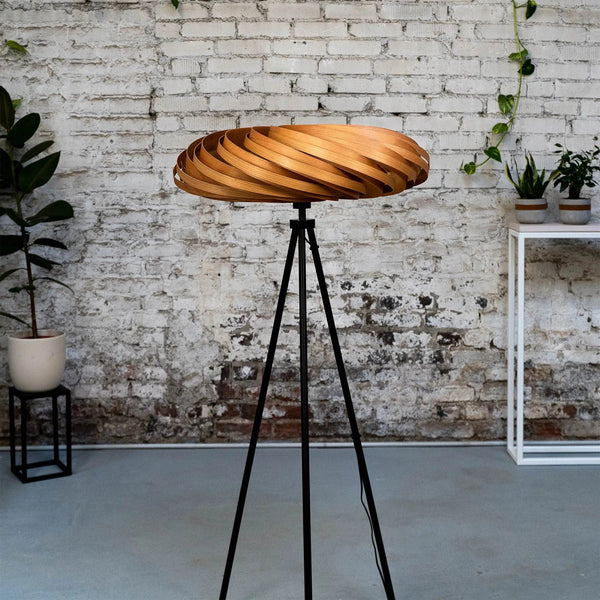 Veneria Floor Lamp Cherry Wood 70cm – Handmade Cologne
