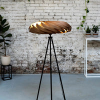 Veneria Floor Lamp Walnut Wood Handmade 50–70 cm — Ansicht 1