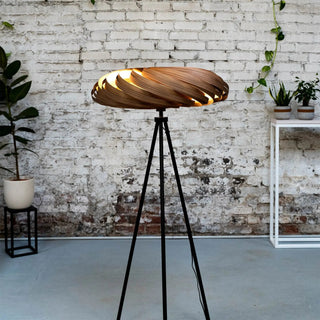 Stehleuchte 'Veneria' aus Nussbaum 70 cm Gofurnit