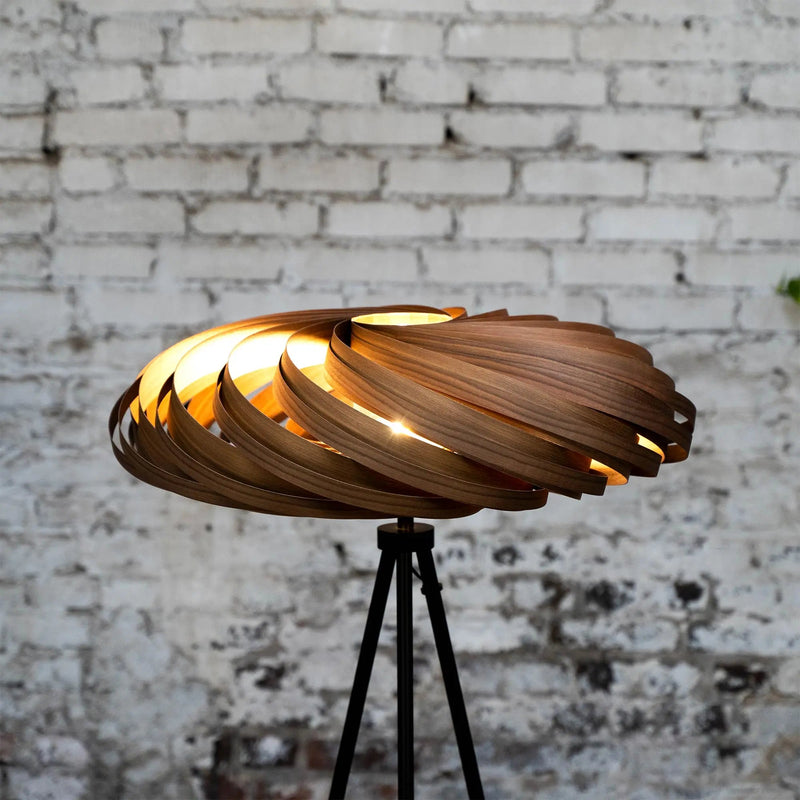 Veneria Floor Lamp Walnut Wood Handmade 50–70 cm — Ansicht 3