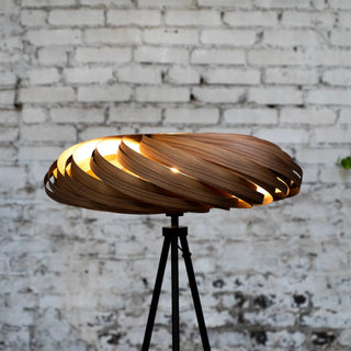 Stehleuchte 'Veneria' aus Nussbaum 70 cm Gofurnit