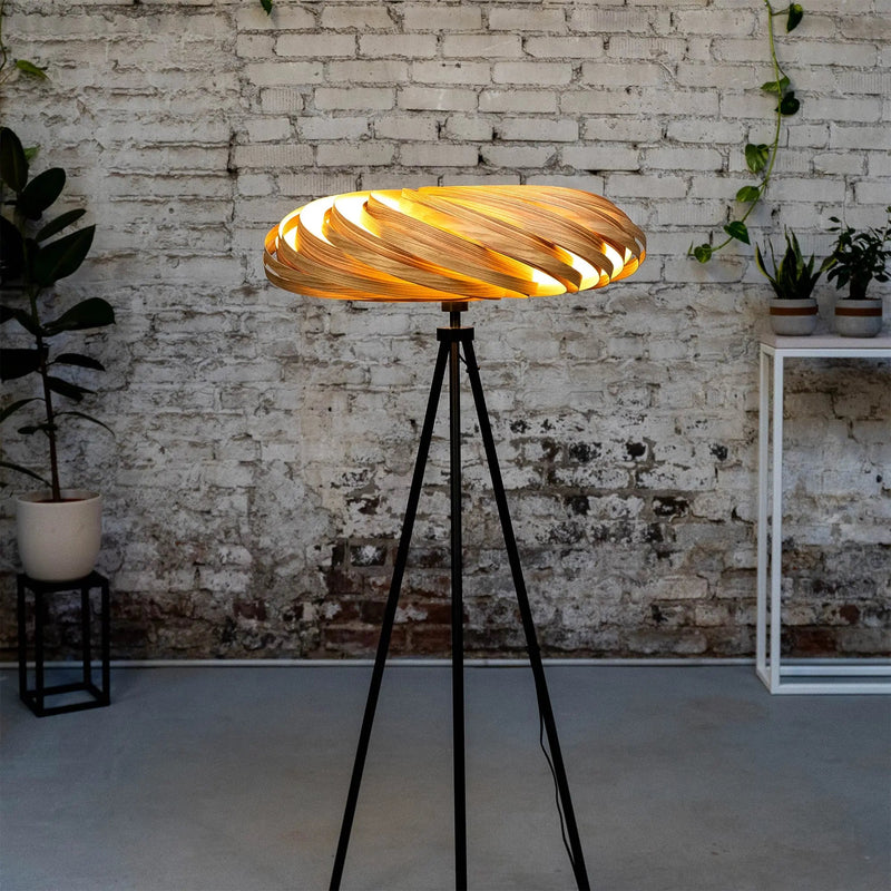 Floor lamp Veneria olive ash 70 cm wood slats tripod — Gofurnit