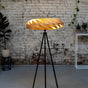Floor lamp Veneria olive ash 70 cm wood slats tripod