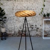 Floor lamp Veneria olive ash 70 cm wood slats tripod — Ansicht 2