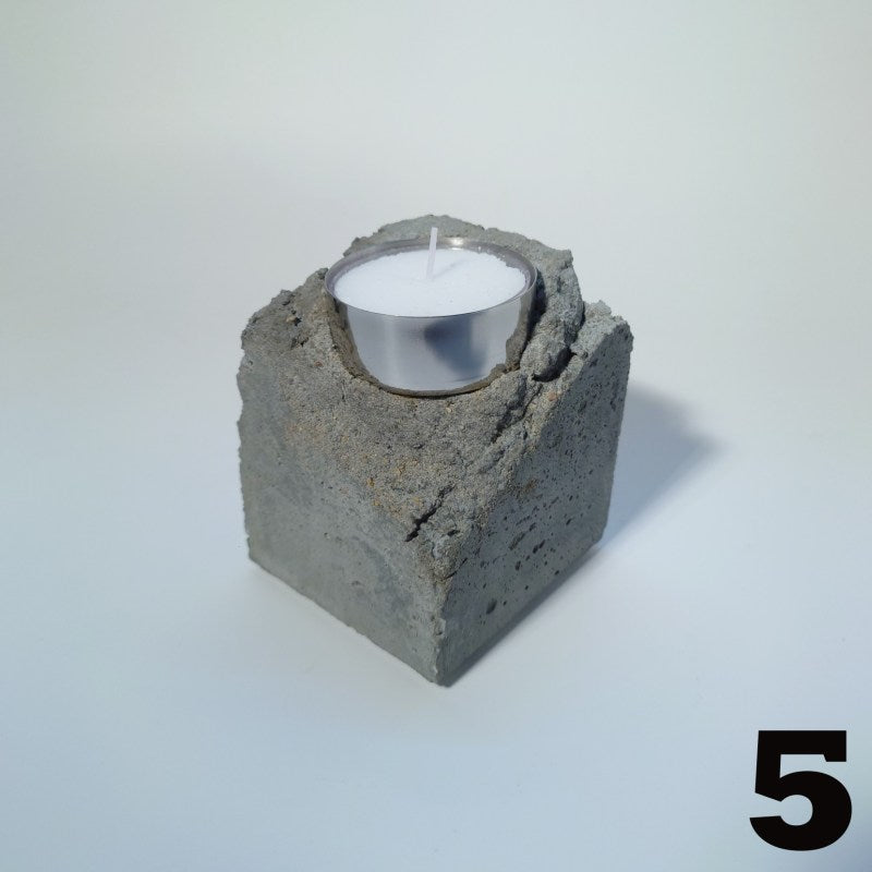 Beton Teelichthalter Steypu – Beton & Edelstahl, handwerklich gefertigt — Ansicht 7