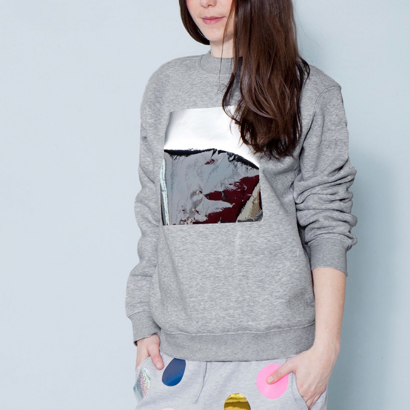 Big Square Sweater - Unisex Relaxed Fit with Pre-Crushed Foil — starstyling