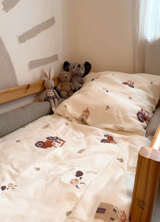 Sweet Farm Premium – Sommer auf dem Bauernhof | OEKO‑Tex Baumwolle | 135x200 cm